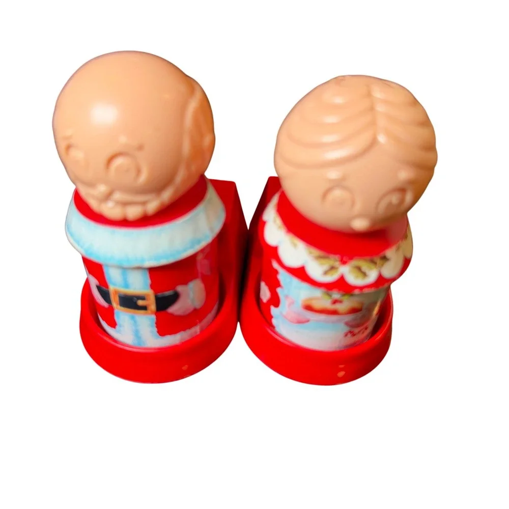 Vintage Tupperware TupperToys Little People Peg Doll Lot of 12 Figures Santa